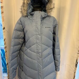 Columbia Women's Lay D down li long jacket baby blue